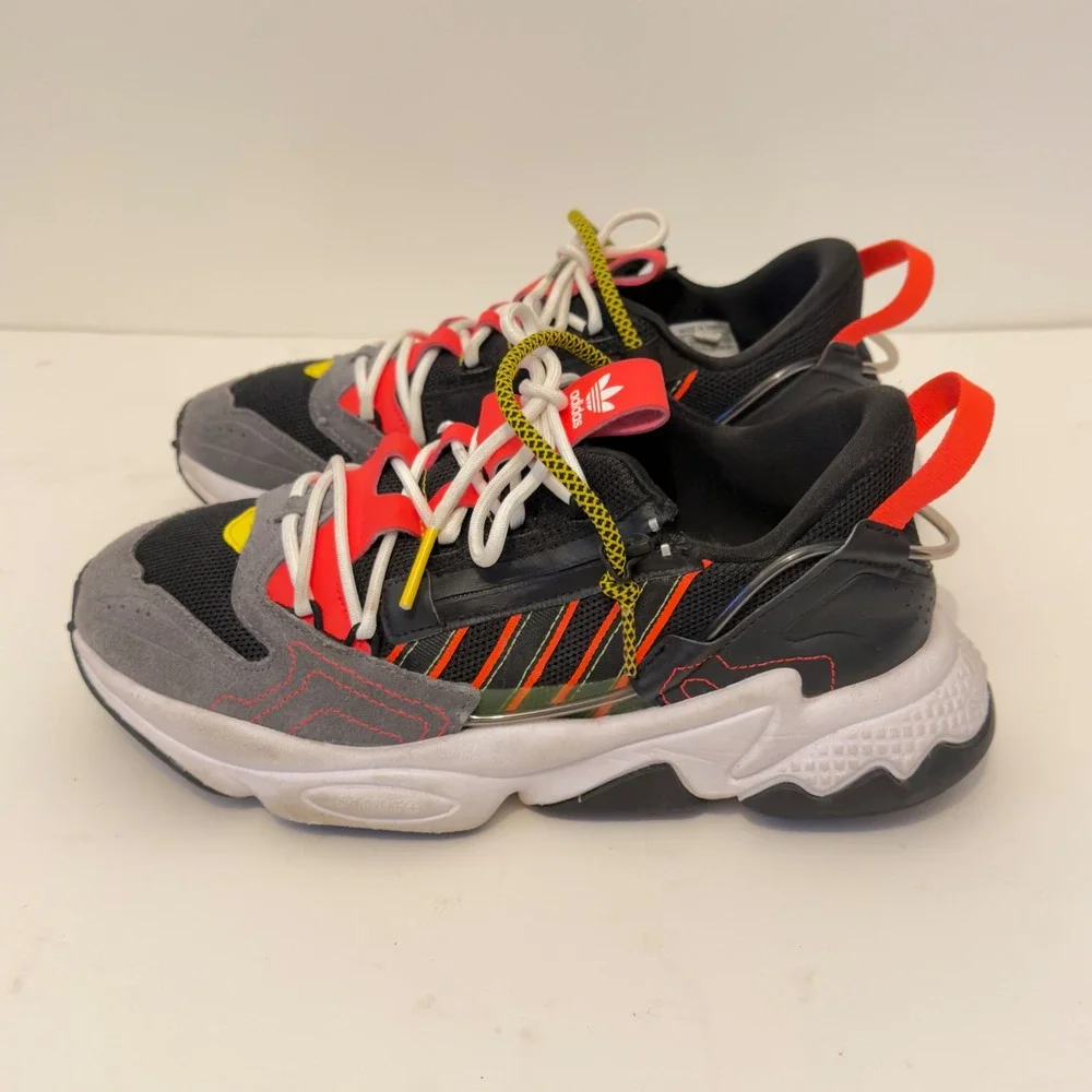 Adidas Ozweego Zip Core Black Solar Red Grey Mens Sneakers H67266 Size 7